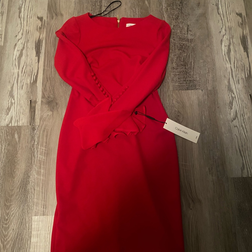 Red Calvin Klein Dress